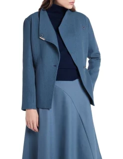 Discount 😀 David Lawrence Lea Felted Wool Jacket Steel Blue 🔔
