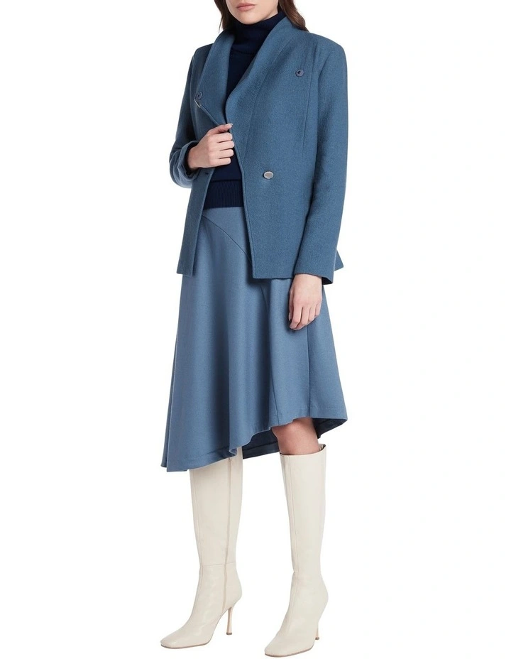 Discount π David Lawrence Lea Felted Wool Jacket Steel Blue π - Image 2