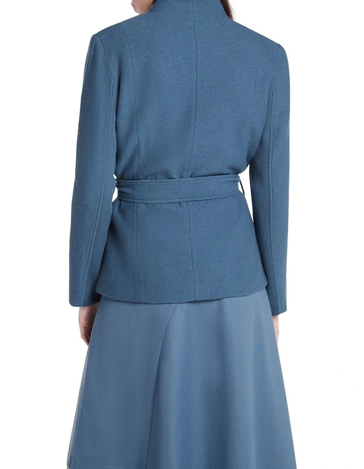 Discount π David Lawrence Lea Felted Wool Jacket Steel Blue π - Image 3