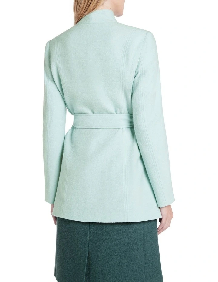 Hot Sale π David Lawrence Luisa Felted Wool π§₯ Coat Sea Mist β - Image 3
