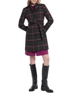 New ⭐ Marcs Plaid Your Heart 🧥 Coat Charcoal 👏