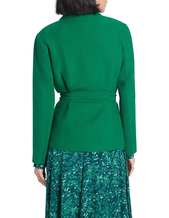 Cheap π David Lawrence Lea Felted Wool Jacket Emerald π - Image 3