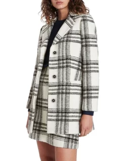 Best reviews of ❤️ Marcs Gretta Check 🧥 Coat Ivory/Black 🔥