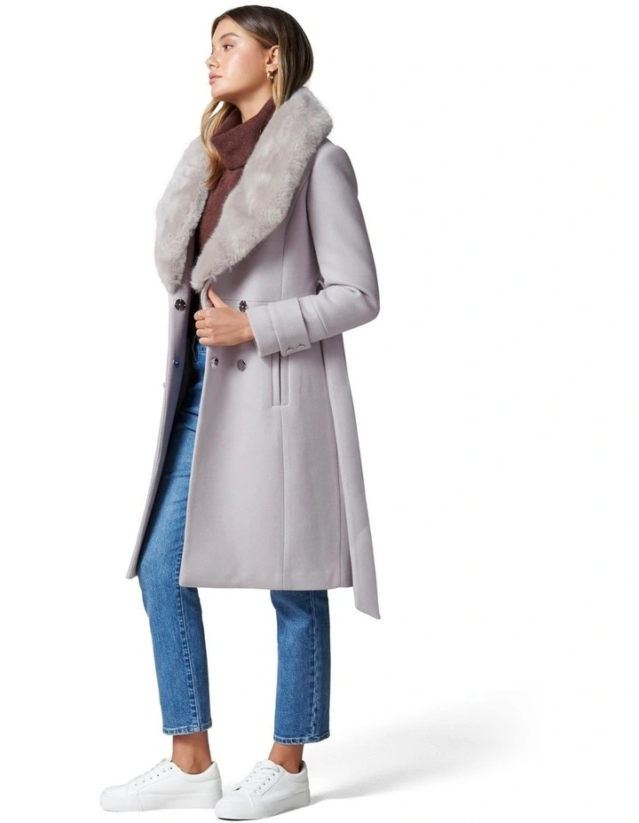 Flash Sale π Forever New Jamie Fur Collar π§₯ Coat Grey π - Image 3
