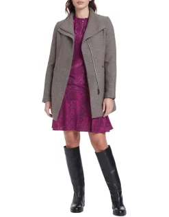 Discount ๐ Marcs Rose Felted Wool ๐งฅ Coat Grey Melange โญ