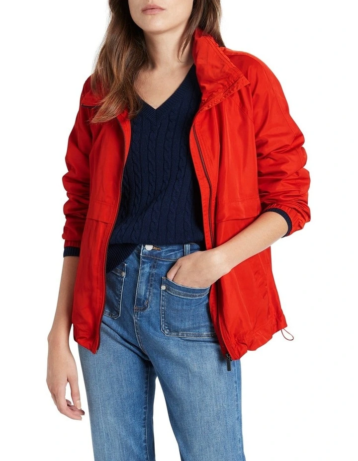 Discount βοΈ David Lawrence Windbreaker Jacket Scarlet π