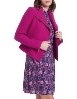 Cheap 🔔 Marcs Lani Felted Wool Jacket Plum 🧨