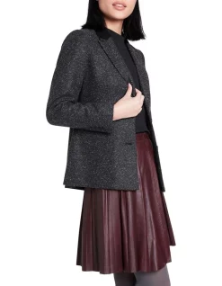 Buy 😉 Marcs Rey Wool Blend Jacket Black ✨