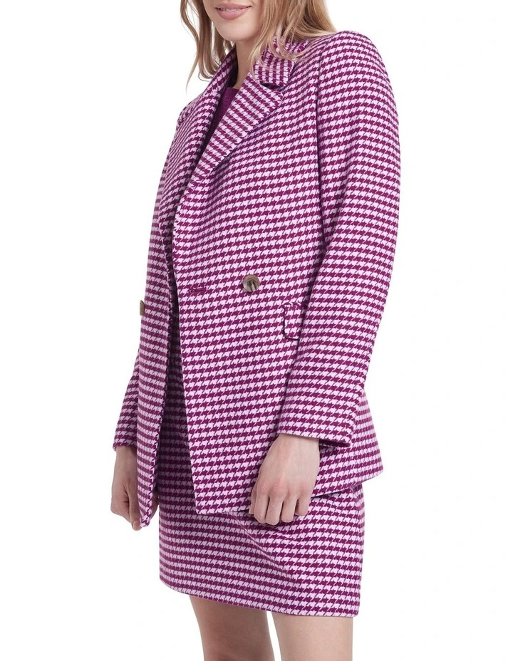 Buy ๐ฅฐ Marcs Mosman ๐ฆฎ Dogtooth Jacket Magenta ๐