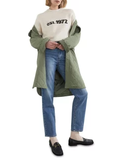 Buy 🌟 French Connection Quilted Longline Shacket 🧨